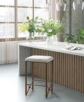 Ink+Ivy 16" Marino Wide Plywood Backless Upholstered Counter Stool