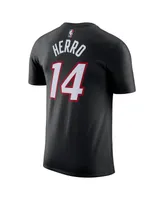Men's Nike Tyler Hero Black Miami Heat Icon 2022/23 Name and Number T-shirt