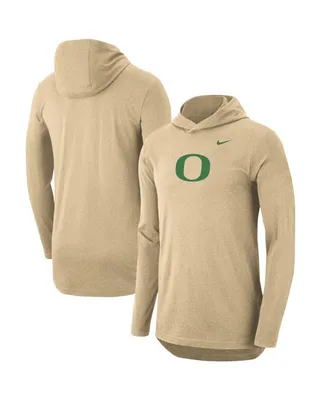 Men's Nike Tan Oregon Ducks Campus Long Sleeve Hoodie T-shirt
