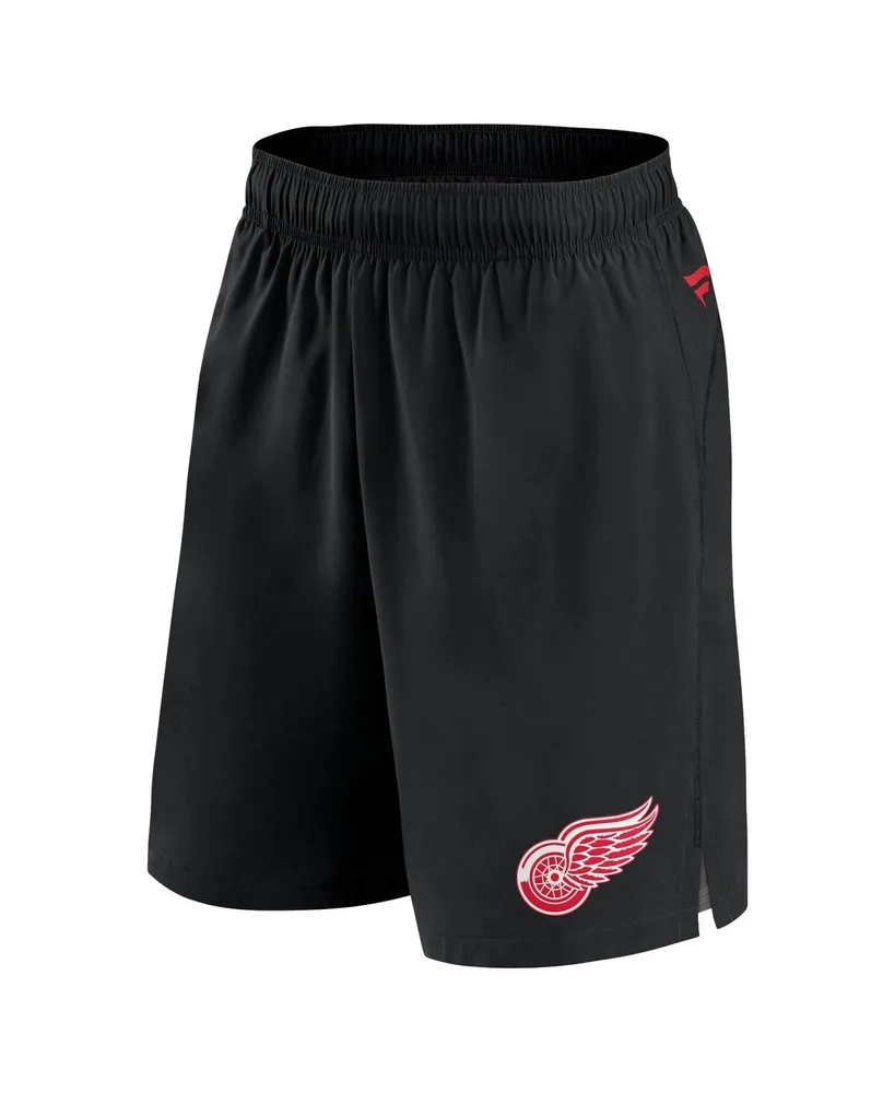 Men's Fanatics Black Detroit Red Wings Authentic Pro Tech Shorts