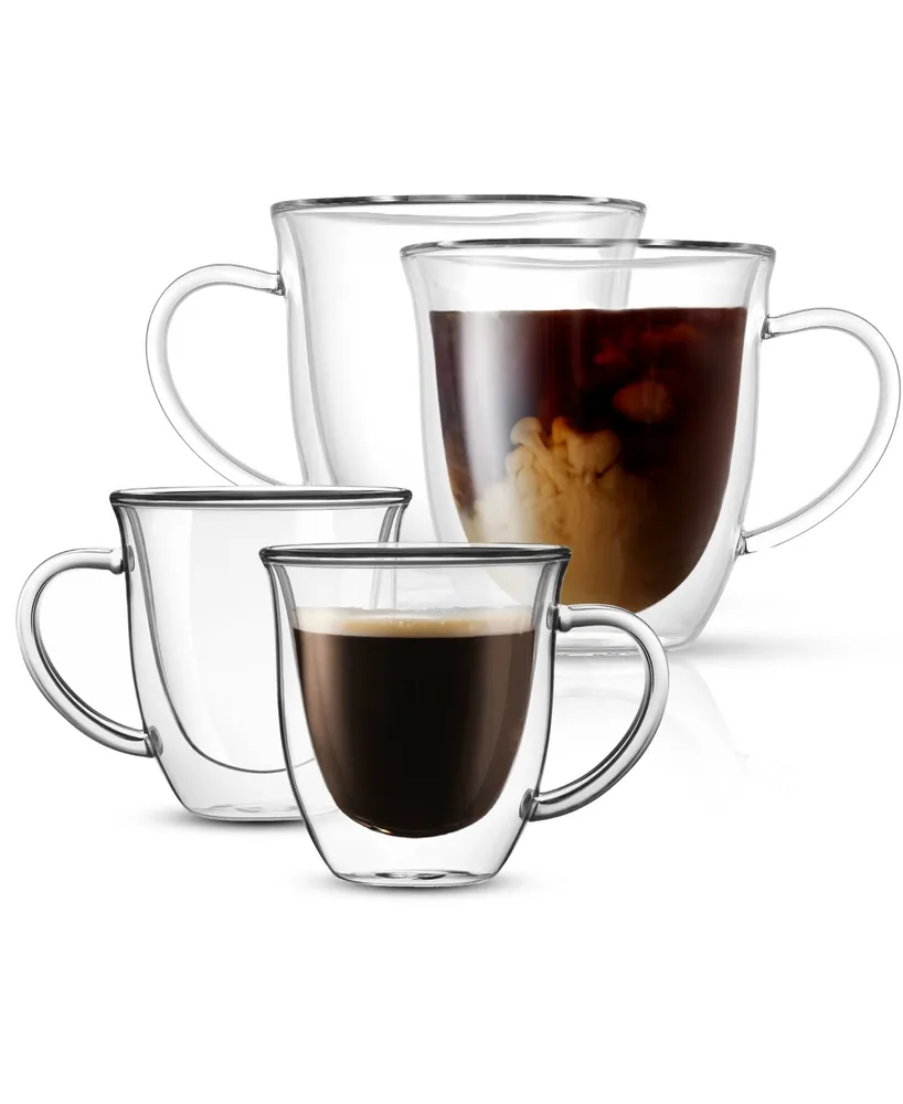 JoyJolt 13.5oz Double Wall Coffee Mugs (2-Pack)