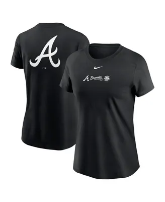 Women's Nike Black Atlanta Braves Over Shoulder T-shirt