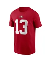 Men's Nike Brock Purdy Scarlet San Francisco 49ers Player Name and Number T-shirt