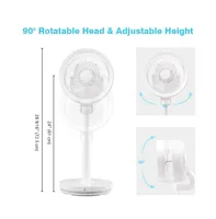 Air Circulator Fan Pedestal Fan Adjustable Remote Cooling Fan Bedroom Office