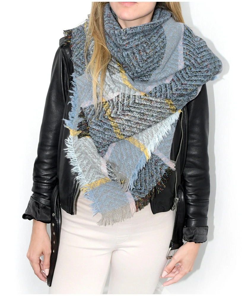 Checkered Shawl Scarf