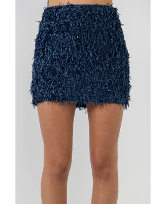 Women's Fringed Mini Skirt