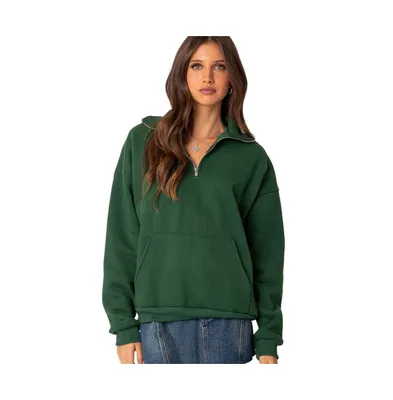 Women's Oversized quarter zip sweatshirt