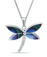 Macy's Abalone Inlay Dragonfly Pendant Necklace