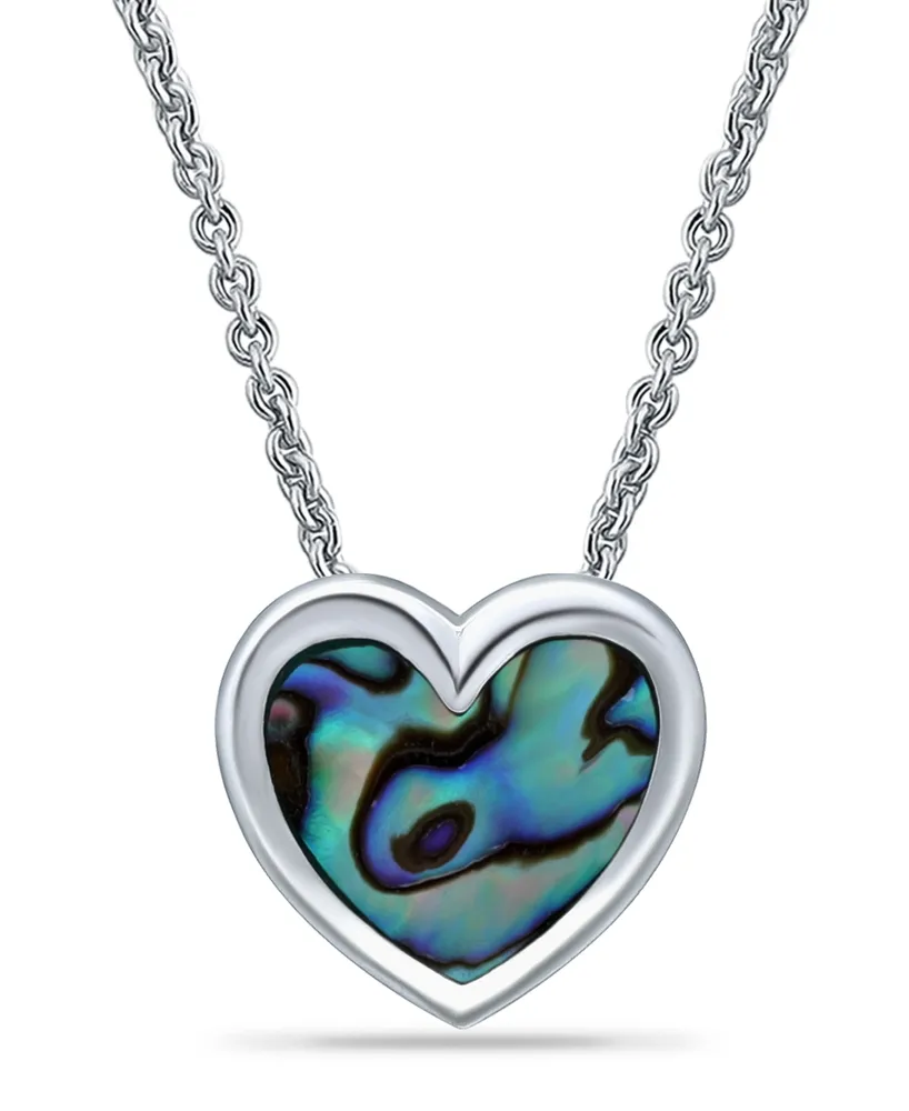 Beach Time Abalone Heart Layering Necklace - Pop & Sugar