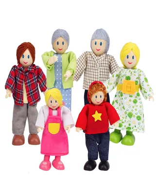 Hape Happy Family Caucasian Dollhouse Set