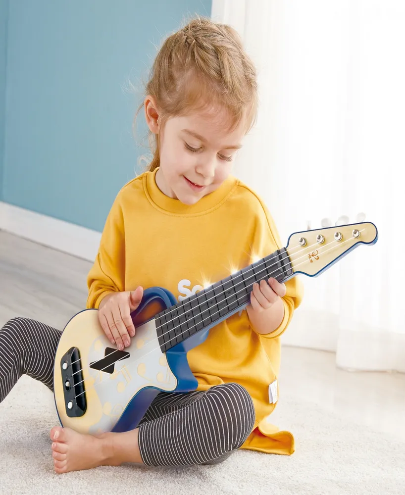 Hape Learn with Lights Blue Electronic Ukulele