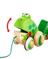 Hape Pull-Along Frog Family Toddler Toy