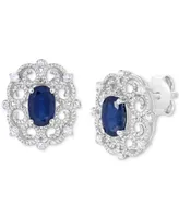 Sapphire Milgrain Earrings