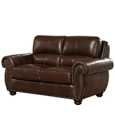 Arther 64" Leather Traditional Loveseat