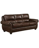 Arther 85" Leather Traditional Sofa