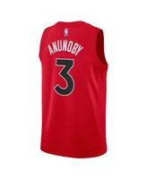 Men's and Women's Nike Og Anunoby Red Toronto Raptors Swingman Jersey - Icon Edition