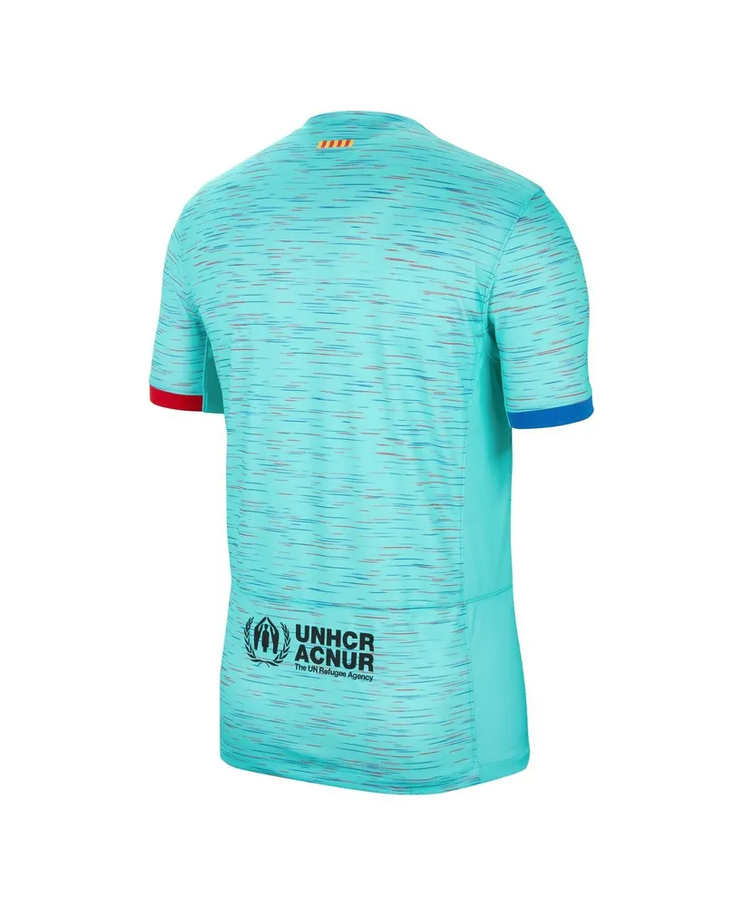 Men's Nike Aqua Barcelona 2023/24 Third Replica Jersey