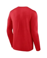 Men's Fanatics Red Washington Capitals Authentic Pro Secondary Replen Long Sleeve T-shirt