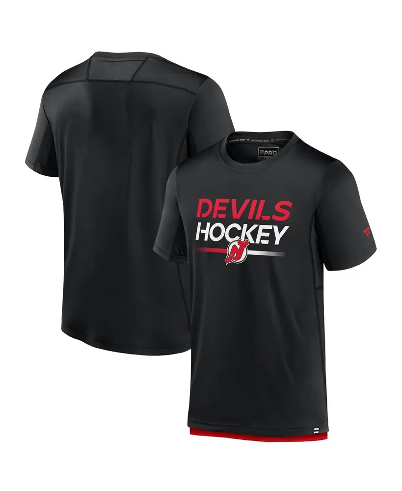 Men's Fanatics Black New Jersey Devils Authentic Pro Tech T-shirt