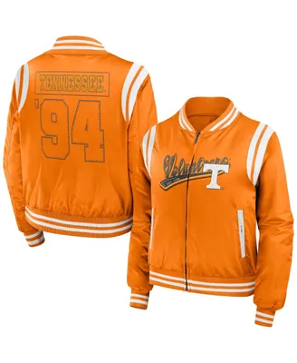 Women's Wear by Erin Andrews Tennessee Orange Volunteers Football Bomber Full-Zip Jacket