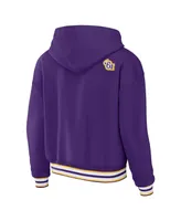 Women's Wear by Erin Andrews Purple Minnesota Vikings Plus Lace-Up Pullover Hoodie