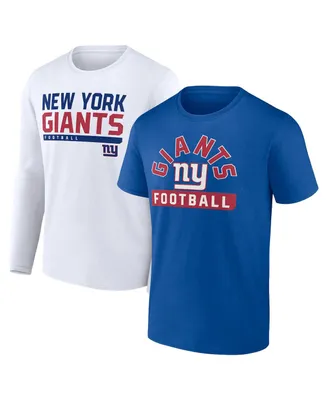 Men's Fanatics Royal, White New York Giants Two-Pack 2023 Schedule T-shirt Combo Set