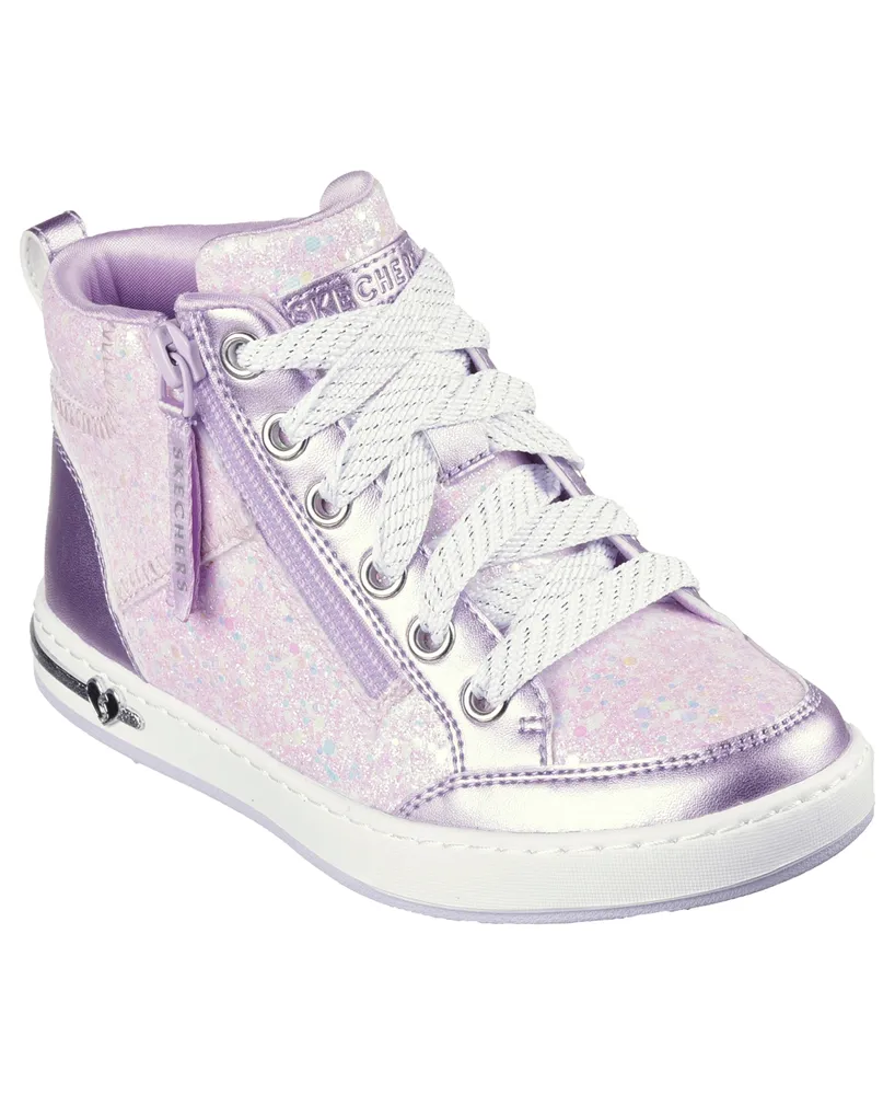 Skechers Little Girls Shoutouts High Top Casual Sneakers from Finish Line -  Macy's