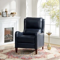 Leather Pushback Recliner chair with Adjustable Backrest for Livingroom