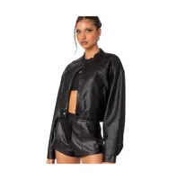 Women's Ramona faux leather cropped jacket