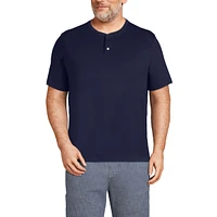 Lands' End Big & Tall Short Sleeve Super-t Henley T-Shirt