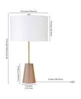 Killian 25.5" Limed Oak Table Lamp with Fabric Shade