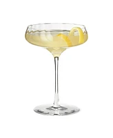 Georg Jensen Bernadotte Crystalline Cocktail Coupe Glass 20 Centiliter, 2 Piece Set
