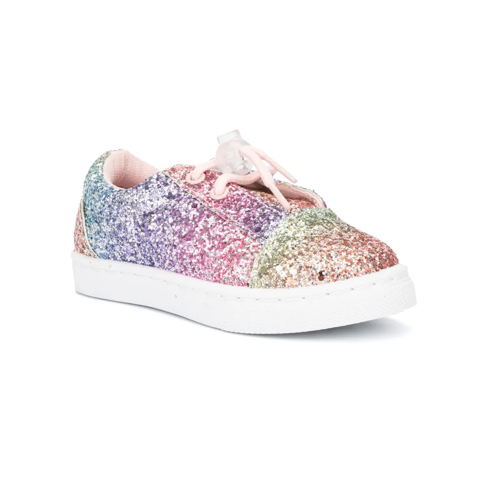 Girl's Toddler Rainbow Glitter Sneaker