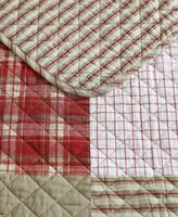 Closeout! Eddie Bauer Camano Island Plaid Red Reversible 2-Piece Twin Quilt Set