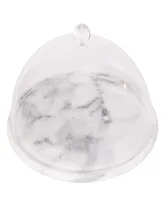 Artifacts Trading Company Marble Plate with Acrylic Dome, 11" x 7.8"