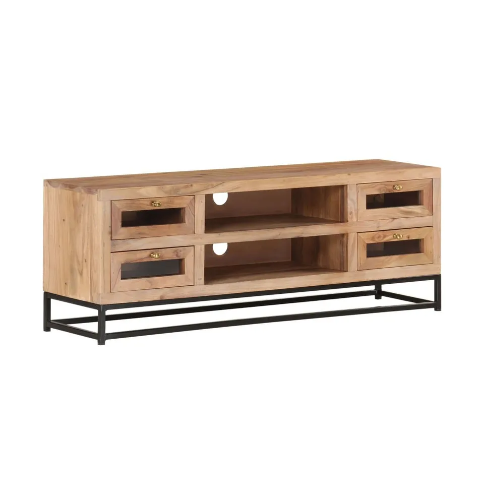 Tv Stand 43.3"x11.8"x15.7" Solid Wood Acacia