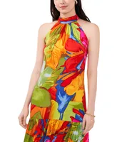 Msk Women's Printed Halter Maxi Dress