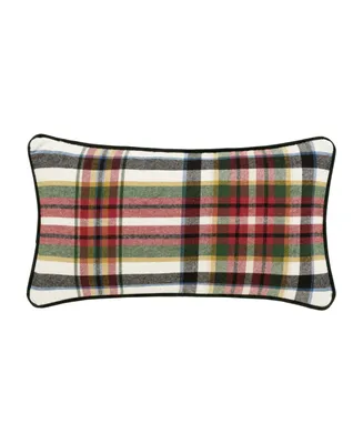 J Queen New York Christopher Plaid Boudoir Decorative Pillow, 15" x 22"