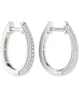 Forever Grown Diamonds Lab Grown Diamond Small Hoop Earrings (1 ct. t.w.) in Sterling Silver