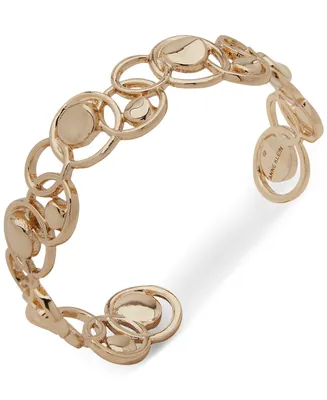 Anne Klein Boxed Gold-Tone Interlocking Rings Cuff Bracelet