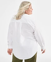 Style & Co Plus Size Perfect Popover Top, Created for Macy's