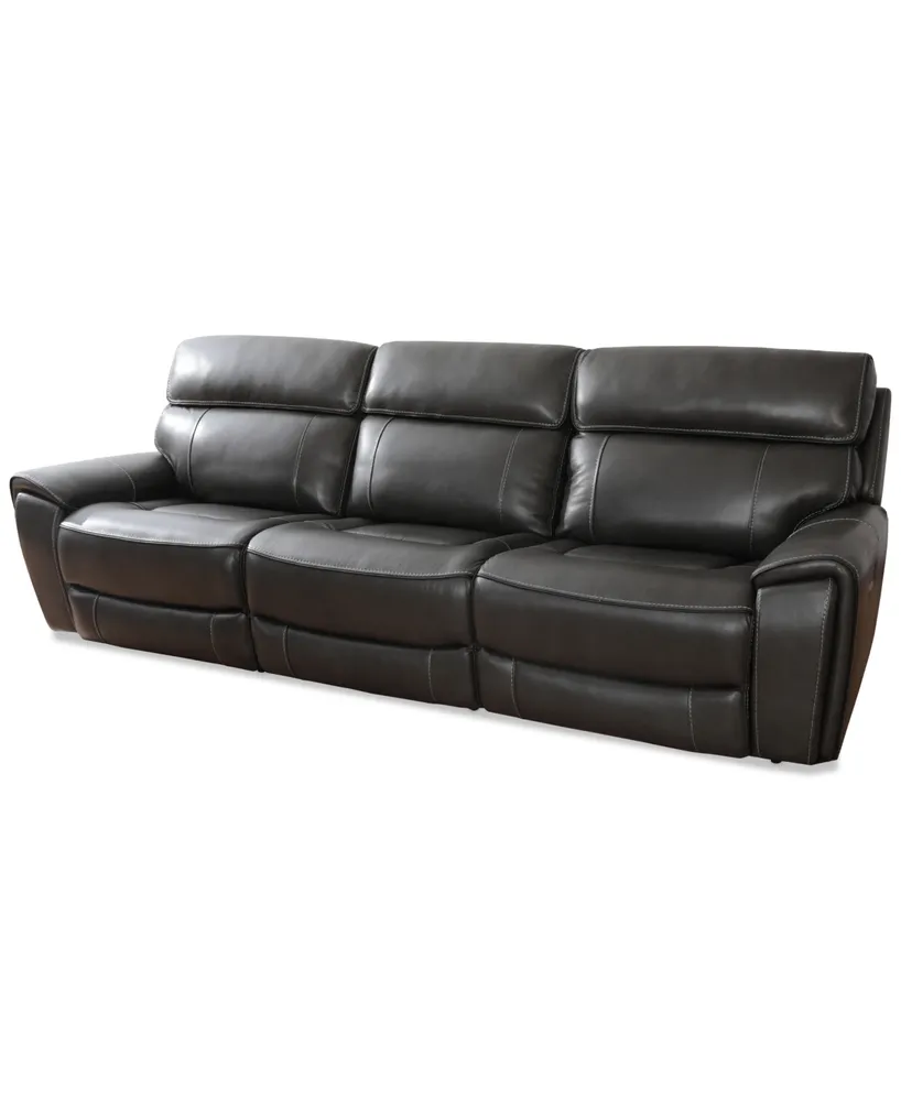 Hutchenson 115" 3-Pc. Zero Gravity Leather Sofa with 3 Power Recliners, Created for Macy's