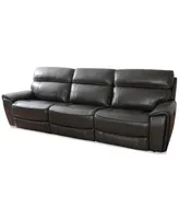 Hutchenson 115" 3-Pc. Zero Gravity Leather Sofa with 3 Power Recliners, Created for Macy's