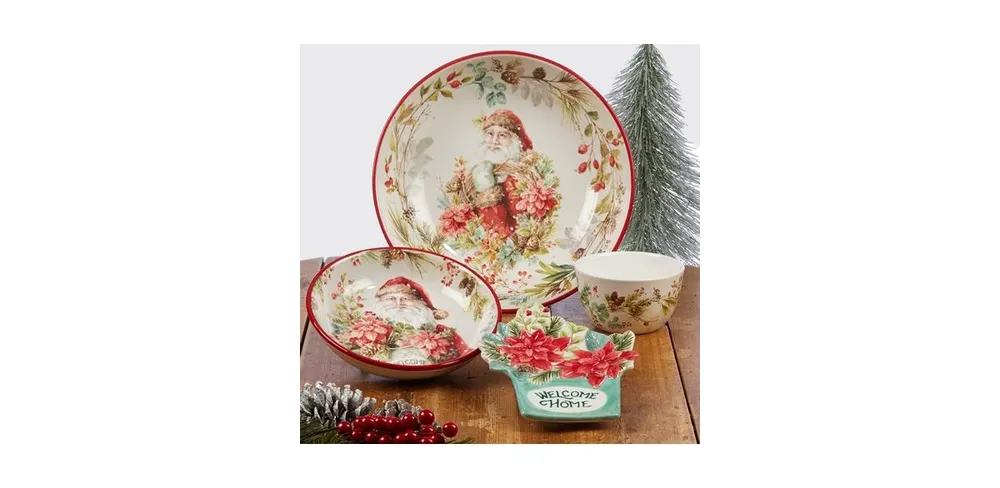 Certified International Christmas Story 4 Piece Soup Bowl