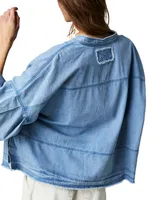 Free People Women's Jude Denim Pullover Top