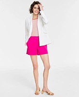 Womens Solid Longline Blazer Created For Macys Xxs 4x