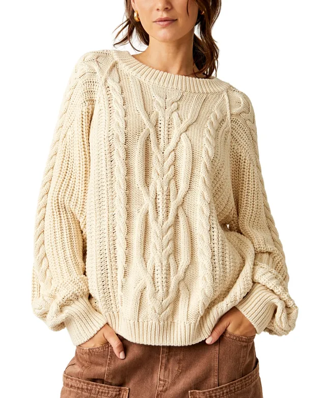Free People Women's High Tide Cable Knit Sweater Tank