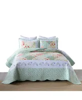 MarCielo 3 Piece Printed Quilt Bedspread Set B014