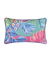 J by J Queen Hanalei Tropical Quilted Decorative Pillow, 12" x 20"