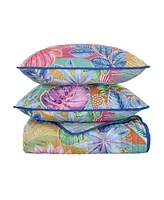 J by J Queen Hanalei Tropical -Pc Quilt Set